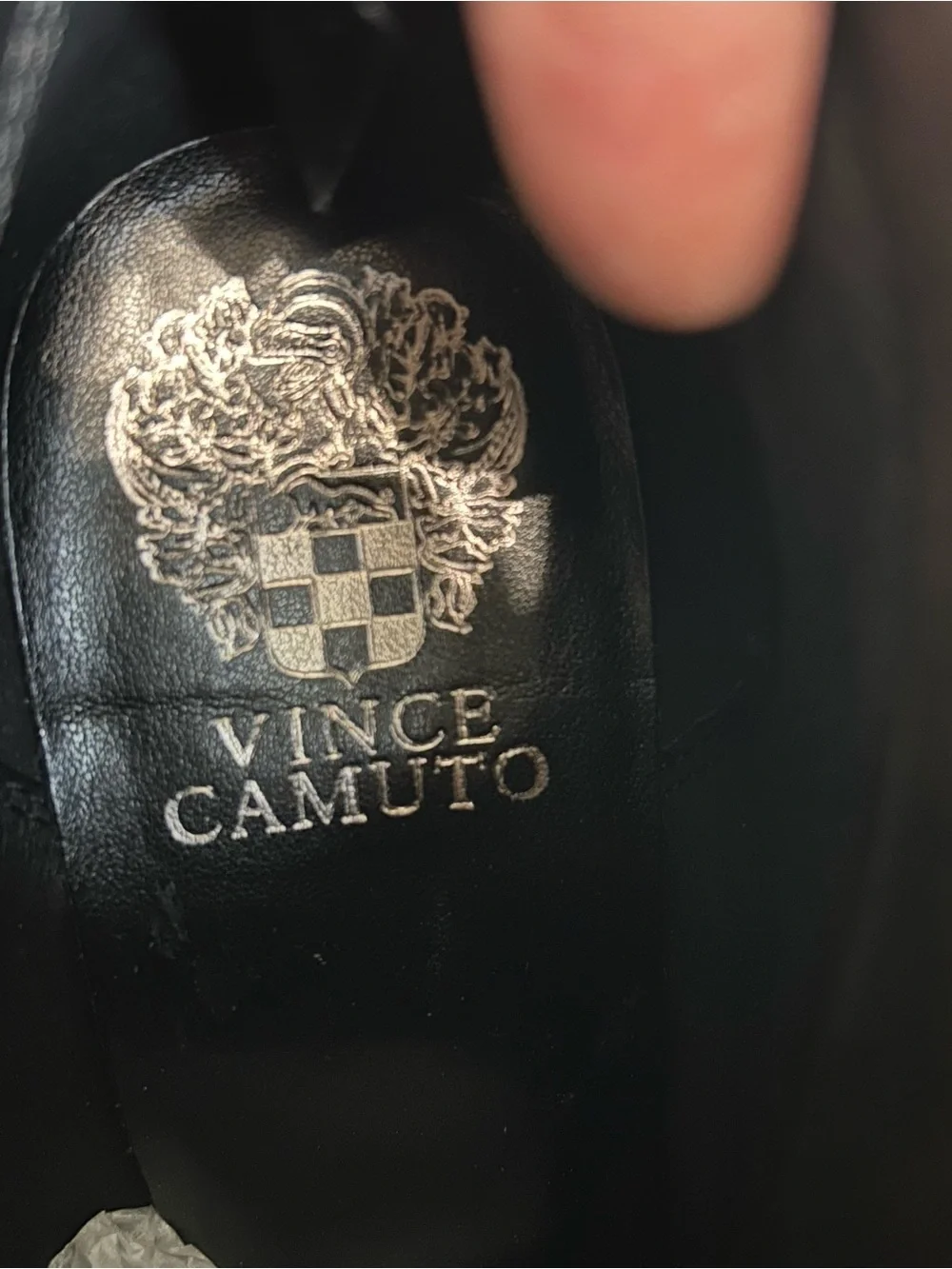 Vince Camuto Black Soft Brushed Leather Studded Ankle Booties